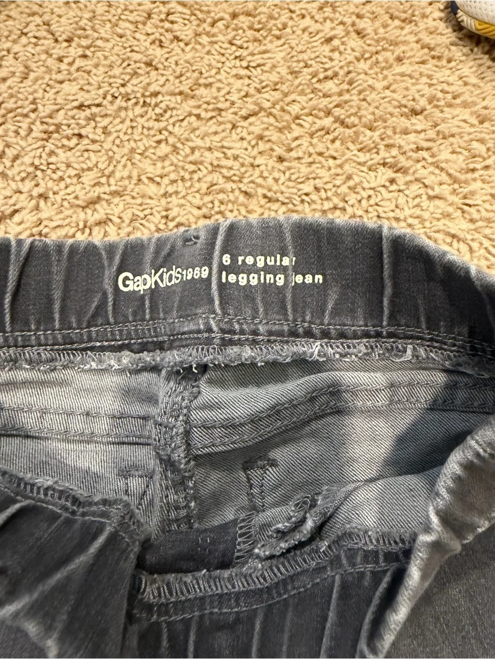 GAP Girls Blue Distressed Jeans & Gray Polka Dot Jeggings - 2-Pack